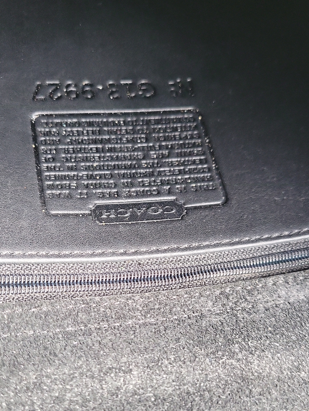 Coach Men's Black Leather Wallet with Embossed Creed
